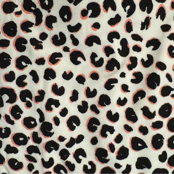 NWT -Kate Spade - Leopard Print Pajama Set Short Sleeve & Long Pants - Picture 4 of 5